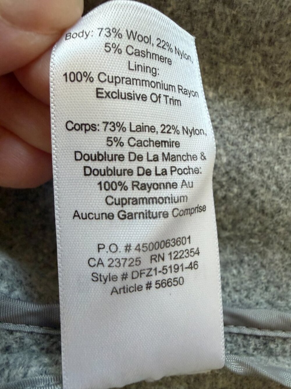 BABATON for Aritzia Wool Single Button Coat Gray XS - Picture 13 of 15
